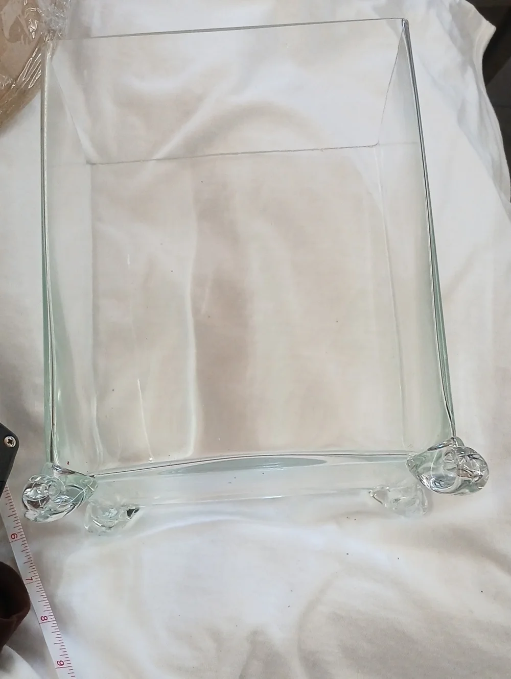 Clear Glass Square Bathroom Organizer Tray - Brand